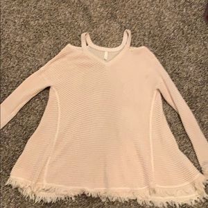 Super Cute Cold Shoulder Sweater Tunic